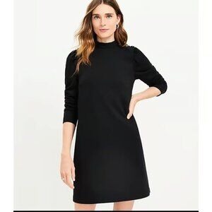 Ann Taylor LOFT Petite Shoulder Button Puff Sleeve Shift Dress XLP